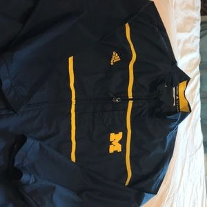 Adidas, University of Michigan, new, team issued, full zip, performance jacket